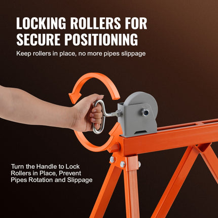 VEVOR rolstatief met rolkop 1134 kg draagvermogen rolstatief #45 stalen rolstatief 5 tot 91 cm steunstatief werkstatief montagestatief Geschikt voor onderhoud aan pijpleidingen of constructie van constructies
