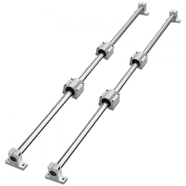 VEVOR lineaire geleiderailset, SFC16 1000 mm, 2 stuks 39,4 "/1000 mm SFC16 geleiderails, 4 stuks SC16 schuifblokken, 4 stuks railsteunen, lineaire rails en lagerset voor geautomatiseerde ma