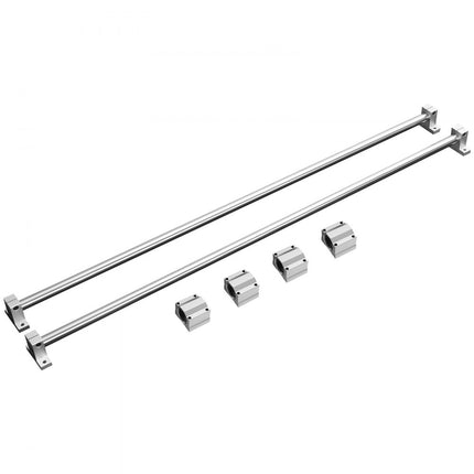 VEVOR lineaire geleiderailset, SFC20 1200 mm, 2 stuks 39,4"/1000 mm SFC20 geleiderails, 4 stuks SC20 schuifblokken, 4 stuks railsteunen, lineaire rails en lagerset voor geautomatiseerde ma