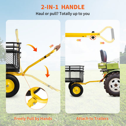 VEVOR Opvouwbare Wagen Tuin Wagen Strandkar Steekwagen Transportwagen Tuinwagen Apparatuurwagen Steekwagen max 635kg