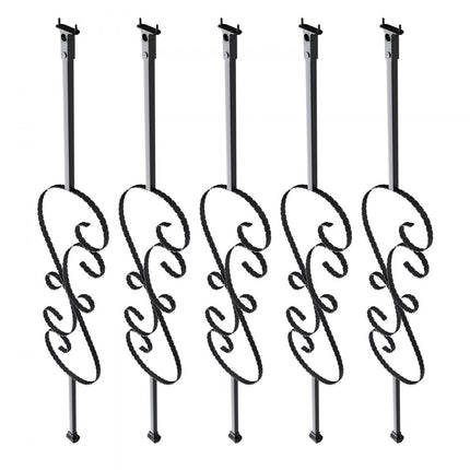 VEVOR relingstang, poortstang, sierstang, hekstang, gegalvaniseerd staal, 185 x 20 x 1118 mm, balusters, trapstang, trapsporten, mat zwart, ideaal voor binnentrappen en leuningen