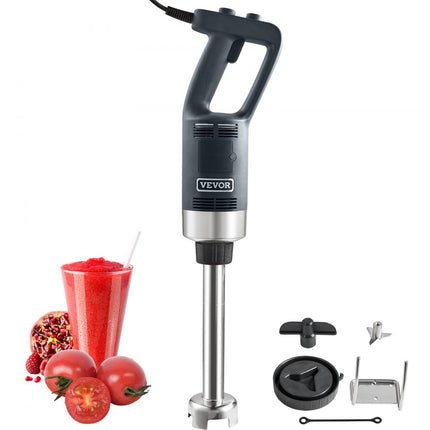 VEVOR Puree Blender Elektrische staafmixer 750 W, krachtige blender Verstelbare snelheden, roestvrijstalen multifunctionele staafmixer 660 mm afneembare roerstaaf, inclusief wandhaak en vervangende meskop