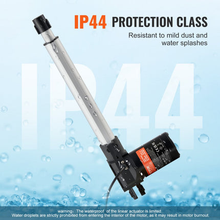 VEVOR 6000N Lineaire actuator DC 12V Lineaire aandrijving IP44 Elektrische lineaire motor 250 mm Slaglengte Geluidsniveau ≤ 50 dB Elektrische deuropener 5 mm/s Rijsnelheid Lineaire technologie Aanpassing Aandrijving