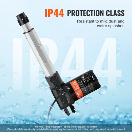 VEVOR 6000N Lineaire actuator DC 12V Lineaire aandrijving IP44 Elektrische lineaire motor 150 mm Slaglengte Geluidsniveau ≤50 dB Elektrische deuropener 5 mm/s Rijsnelheid Lineaire technologie Aanpassing Aandrijving