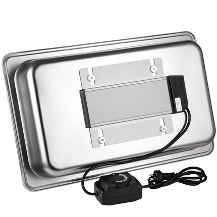 VEVOR Professionele Komfoorset Commerciële Voedselverwarmer 400W68x47,5x30cm RVS