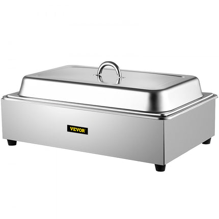 VEVOR Professionele Komfoorset Commerciële Voedselverwarmer 400W68x47,5x30cm RVS