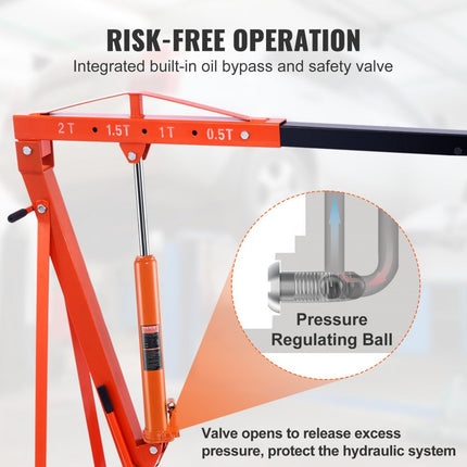 VEVOR hydraulische lange ramkrik, 3T motorliftcilinder met enkele zuigerpomp en platte basis, hydraulische autofleskrik voor motorliften, garage-/winkelkranen, boerderij enz.