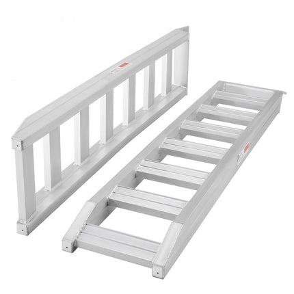 VEVOR Aluminium oprijplaten Heavy Duty oprijplaten met bovenste haakbevestiging Universele laadbrug voor motorfietsen, tractoren, ATV/UTV, vrachtwagens, grasmaaiers, 4T, 2 stuks