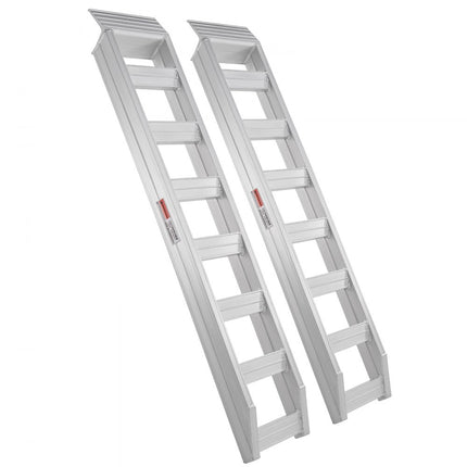 VEVOR Aluminium oprijplaten Heavy Duty oprijplaten met bovenste haakbevestiging Universele laadbrug voor motorfietsen, tractoren, ATV/UTV, vrachtwagens, grasmaaiers, 4T, 2 stuks