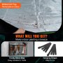 VEVOR kweekkast 305 x 305 x 203 cm kas gemaakt van 19 mm stalen frame en 600D Oxford stof kweektent 60 kg laadvermogen kweekkast geschikt voor 400 W kweeklicht binnen kweektent