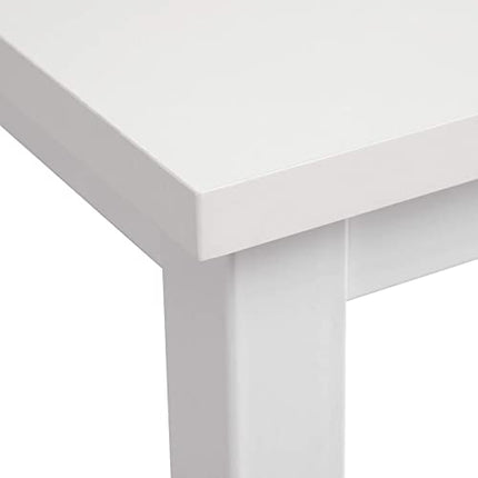 Derins BT30ws 1x Bartisch Bistrotisch Stehtisch Esstisch, Metallgestell, Tischplatte aus MDF, Weiß, 140x40x100cm(BxTxH)