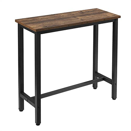 Derins BT33hov 1x Bartisch Bistrotisch Stehtisch Esstisch, Metallgestell, Tischplatte aus MDF, Holz Vintage, 100x40x100cm(BxTxH)