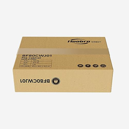 Derins Aktenschrank, Rollcontainer mit 2 Schubladen, Büroschrank mit Ladestation, und offenen Trennwänden, für Dokumente in A4-, Letter, für Büro, Arbeitszimmer, Marrone Vintage e Nero EBF80CWJ01