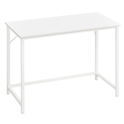 Derins Schreibtisch, Kleiner Computertisch, Bürotisch, für Arbeitszimmer, Schlafzimmer, 50 x 100 x 76 cm, modern, Metallgestell, ahornweiß LWD041W44