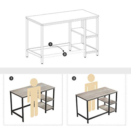VASAGLE Bureau, computertafel, pc-tafel, bureautafel