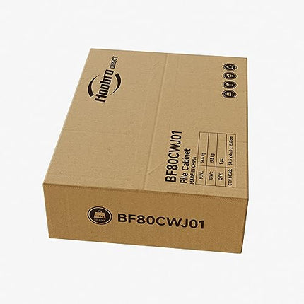 Derins Aktenschrank, Rollcontainer mit 2 Schubladen, Büroschrank mit Ladestation, und offenen Trennwänden, für Dokumente in A4-, Letter, für Büro, Arbeitszimmer, Marrone Vintage e Nero EBF80CWJ01