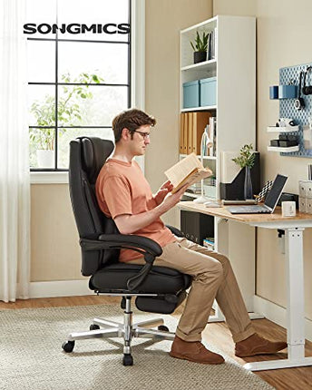 SONGMICS Luxe bureaustoel met inklapbare hoofdsteun