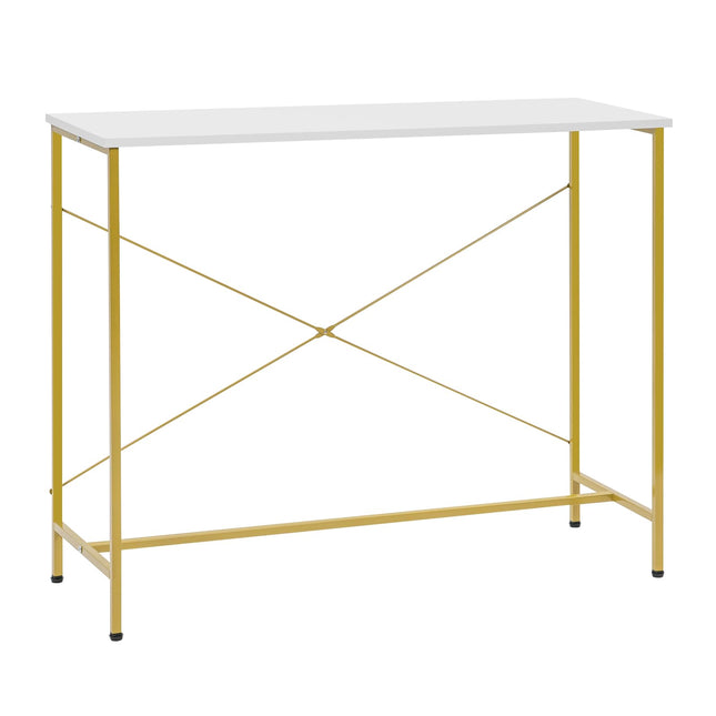 Derins Konsolentisch Beistelltisch Sideboard Sofatisch, aus Stahl Aufbewahrungsregal für Eingang Flur Wohnzimmer Schlafzimmer