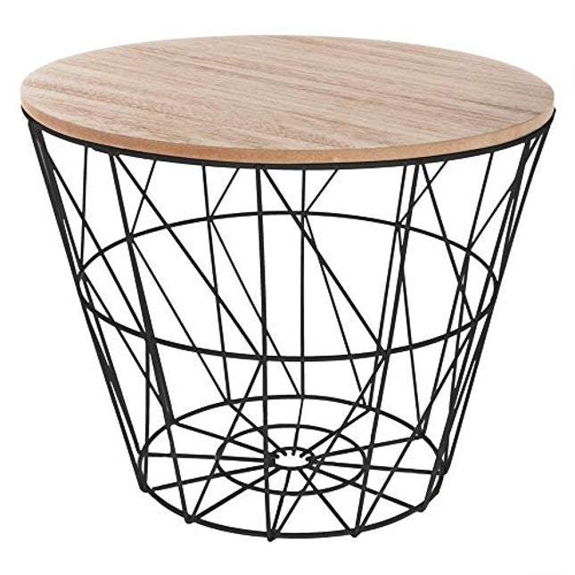 Derins Couchtisch schwarz - D 38 cm - Schwarz - Atmosphera créateur d'intérieur