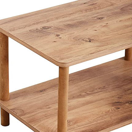 Derins Couchtisch Jelling Wohnzimmertisch Rechteckig Kaffeetisch 43 x 70 x 44 cm Sofatisch Holzoptik