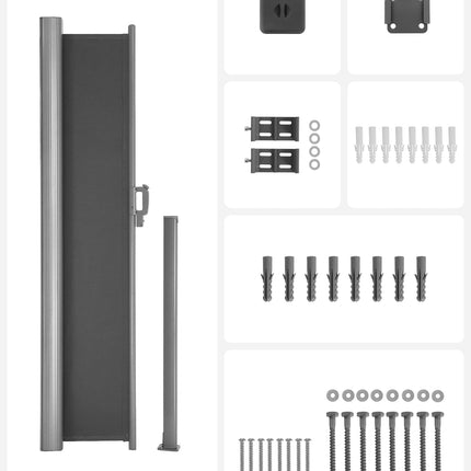 SONGMICS zijluifel, 160 x 400 cm (H x L), privacyscherm GSA164G01
