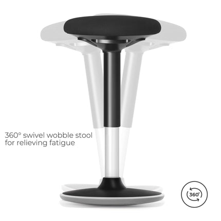 SONGMICS werkkruk, ergonomische werkkruk, zwart OSC05BK