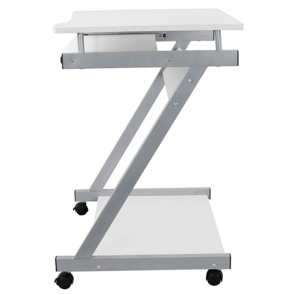 VASAGLE Bureau, computertafel met 4 wielen