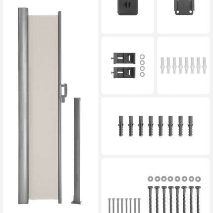 SONGMICS 200 x 300 cm (H x L), side awning GSA200E