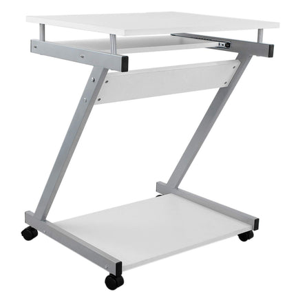 VASAGLE Bureau, computertafel met 4 wielen