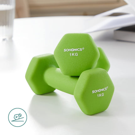 SONGMICS Halterset, Zeshoek,  2 x 1 kg, 2 x 2 kg, 2 x 3 kg,