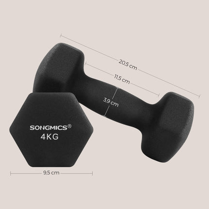 SONGMICS Halterset, set van 2, dumbbells, halters