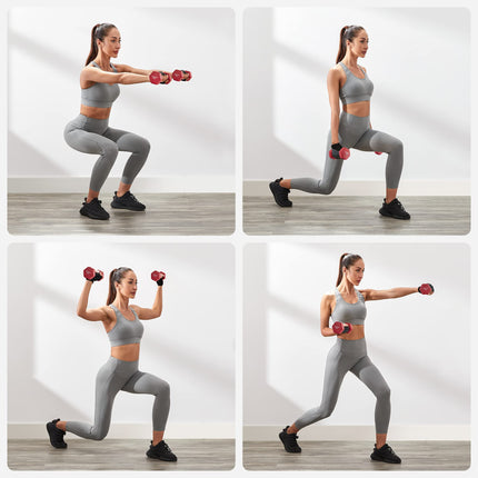 SONGMICS 2 Piece Set Dumbbells Dumbbells Gym Dumbbells Vinyl