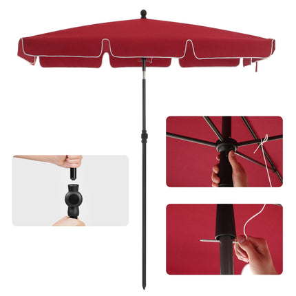 SONGMICS Parasol for balcony, rectangular garden screen