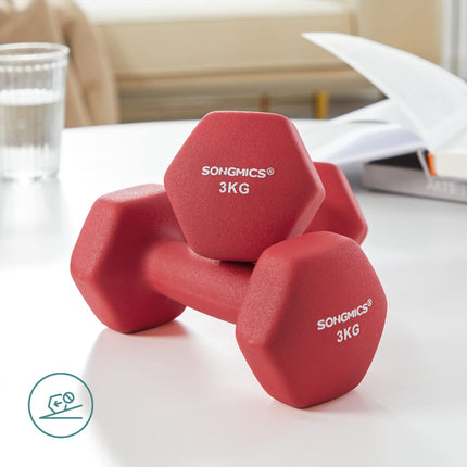 SONGMICS 2 Piece Set Dumbbells Dumbbells Gym Dumbbells Vinyl
