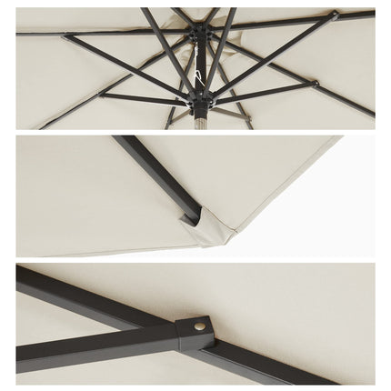 SONGMICS Parasol, octagonal, folding garden screen with crank