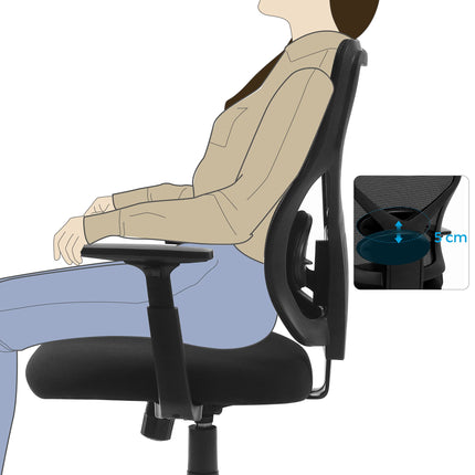 SONGMICS Office chair, black OBN36BK