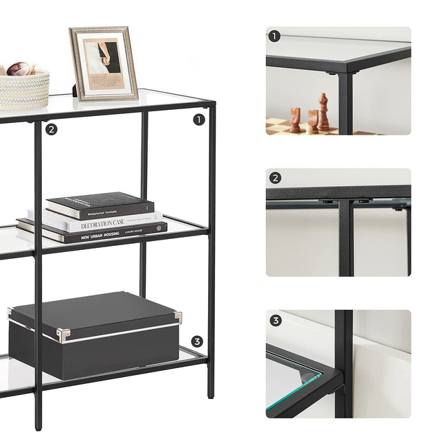 VASAGLE Console table, hall table, 3 levels, side table