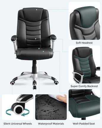 SONGMICS Ergonomic office chair, black, OBG21B