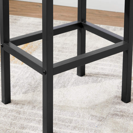 VASAGLE Set van 2 barkrukken, hoge eetkamerstoelen, voor keuken, eetkamer, woonkamer, industriële stijl, vintage bruin en zwart LBC65X