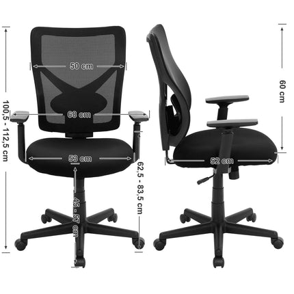 SONGMICS Office chair, black OBN36BK