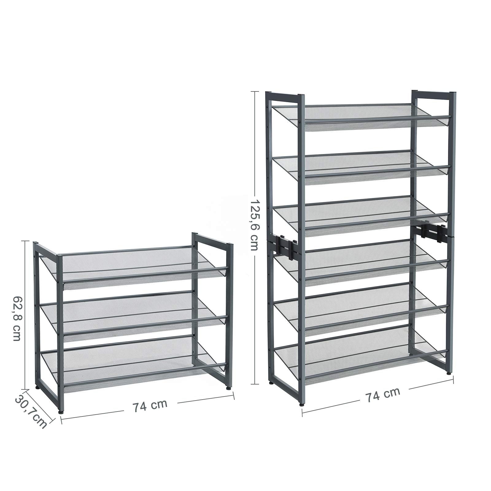 SONGMICS Metalen Schoenenrek 5 Planken | SONGMICS THUIS SONGMICS Metalen Schoenenrek 5 Planken | SONGMICS THUIS