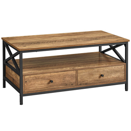 VASAGLE  woonkamertafel met laden, 100x55x45 cm LCT201B41