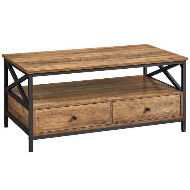 VASAGLE  woonkamertafel met laden, 100x55x45 cm LCT201B41