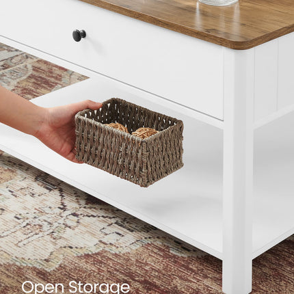 VASAGLE Salontafel, 2 grote laden,  80 x 80 x 45 cm,  LCT207T14