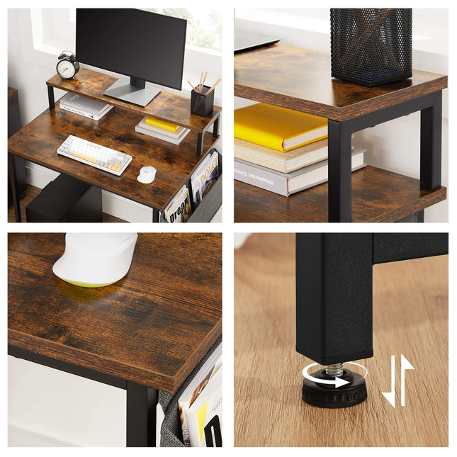 VASAGLE Bureau, computerbureau met monitorstandaard