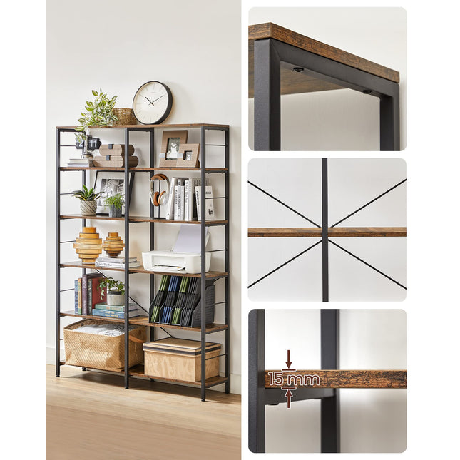 VASAGLE boekenplank, staande plank met 6 niveaus