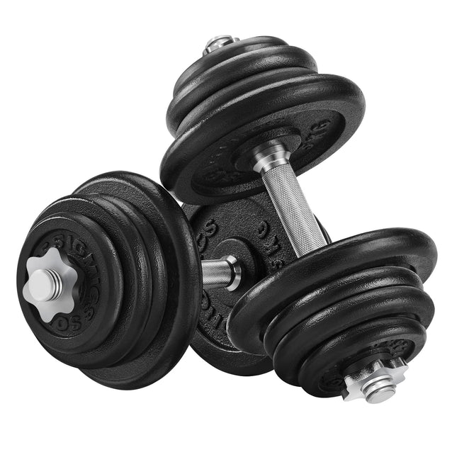 SONGMICS Dumbbell Set Dumbbells Cast Iron Adjustable Set of 2 20kg/30kg/40kg/50kg/60kg Dumbbells for Men Women Workout Gym Training Weightlifting for Home Gym