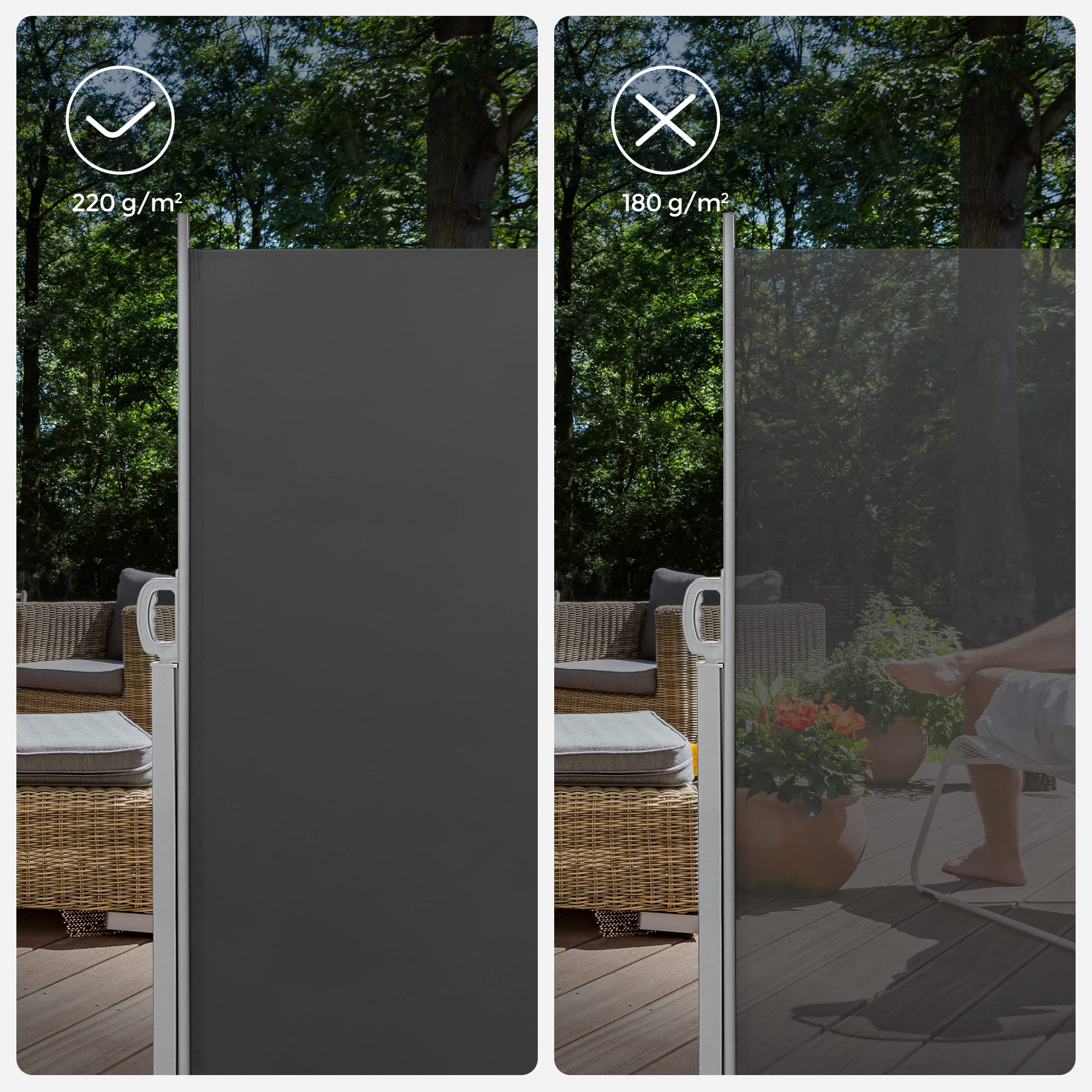 Antraciet zijluifel 180 x 450 | SONGMICS Antraciet zijluifel 180 x 450 | SONGMICS