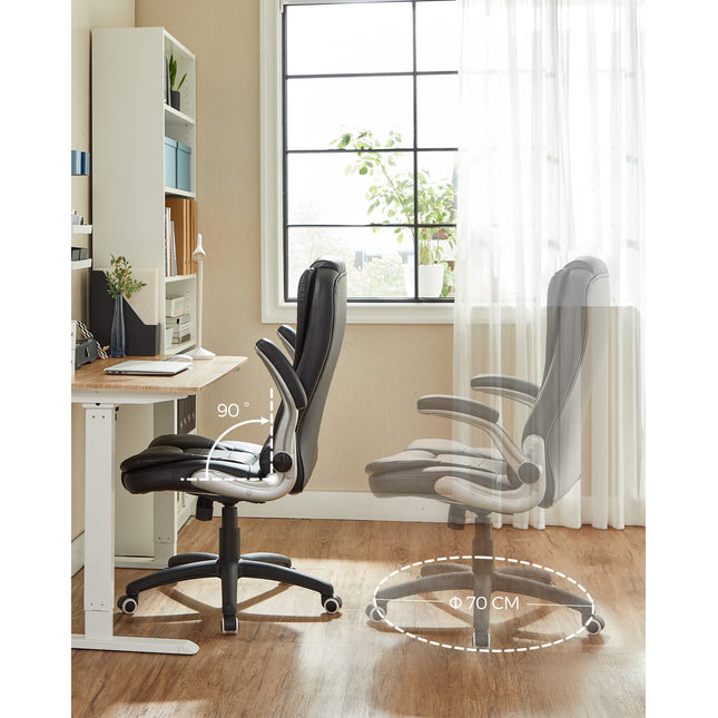 Songmics Obg51B Office Chair, Pu-Plastic, Black