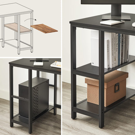 VASAGLE Bureau, computertafel, pc-tafel, bureautafel,